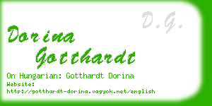 dorina gotthardt business card